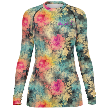 Chokefish™ Long Sleeve Rashguard Acid-Wash Woman's Shirt-007